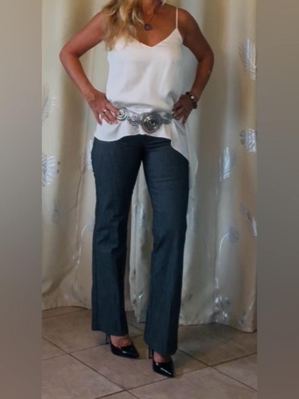 Free People Silver Medallion Chain Belt - Picture 5 of 6